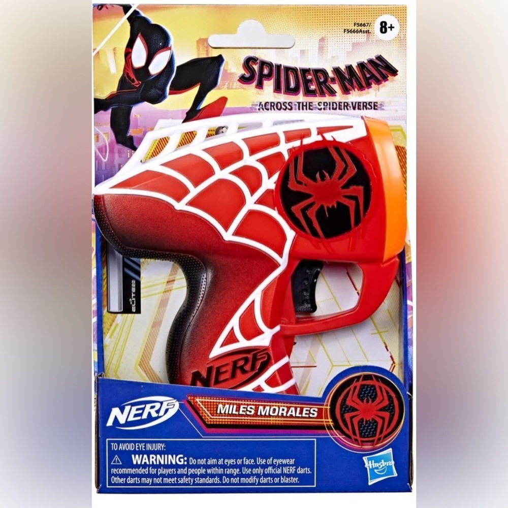 NEW| Nerf Spider-Man: Across The Spider-Verse, Miles Morales Dart Blaster